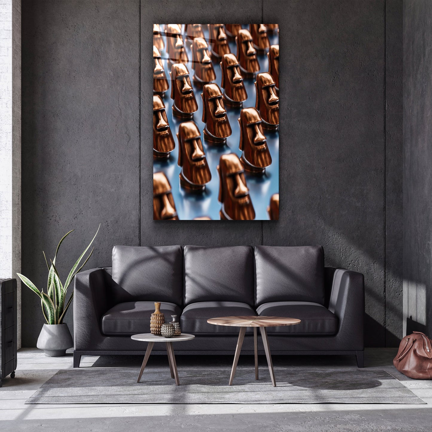 Stone Heads Clones - Designer's Collection Glass Wall Art