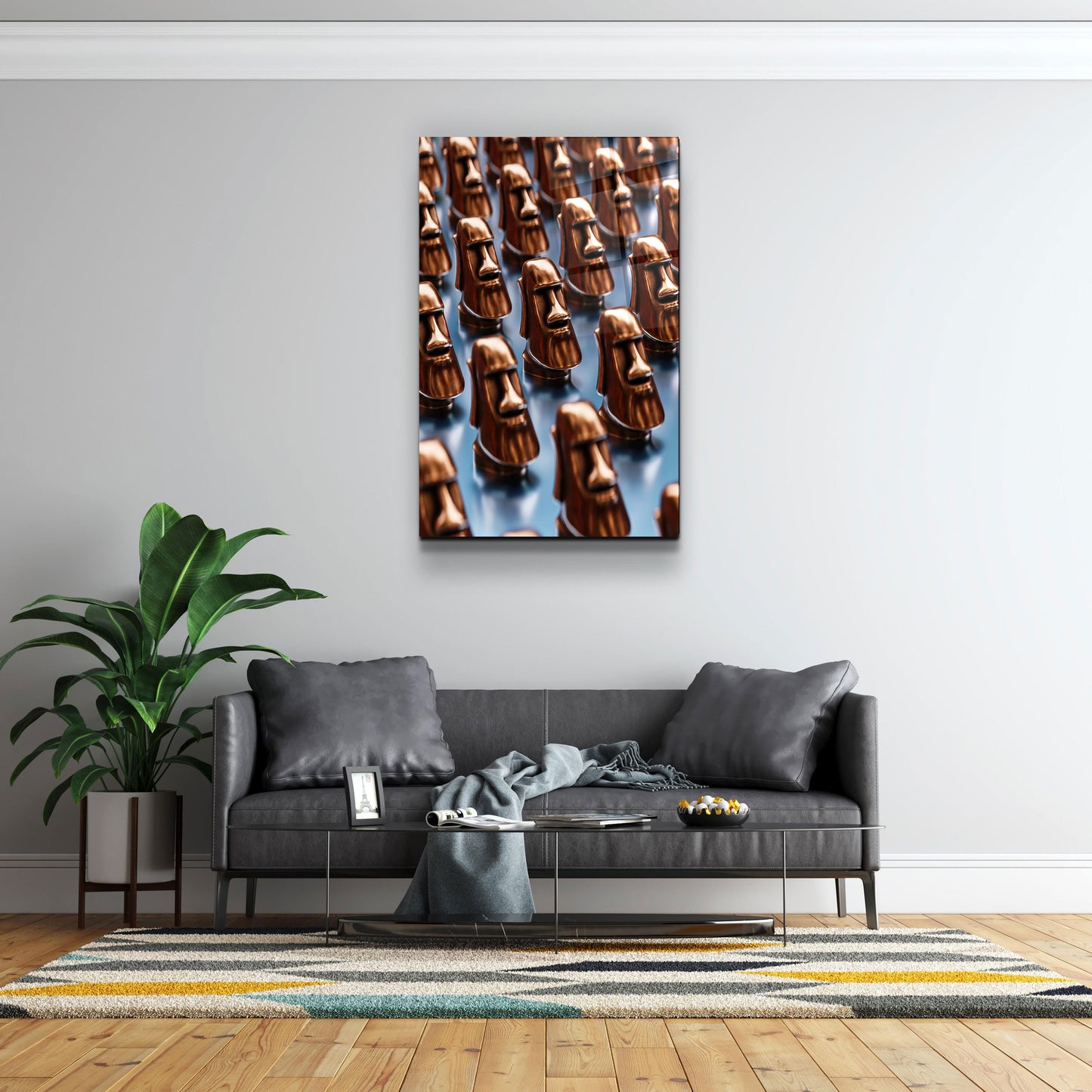 Stone Heads Clones - Designer's Collection Glass Wall Art