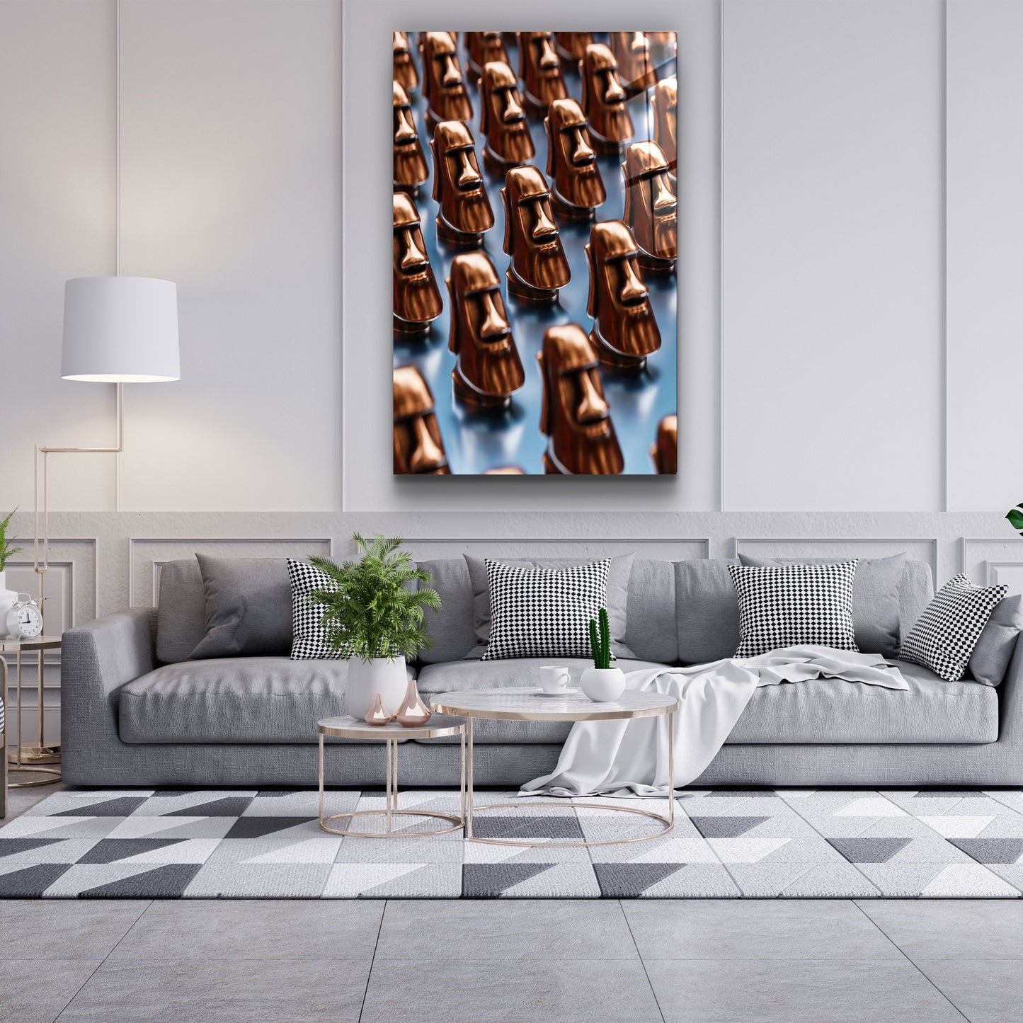 Stone Heads Clones - Designer's Collection Glass Wall Art