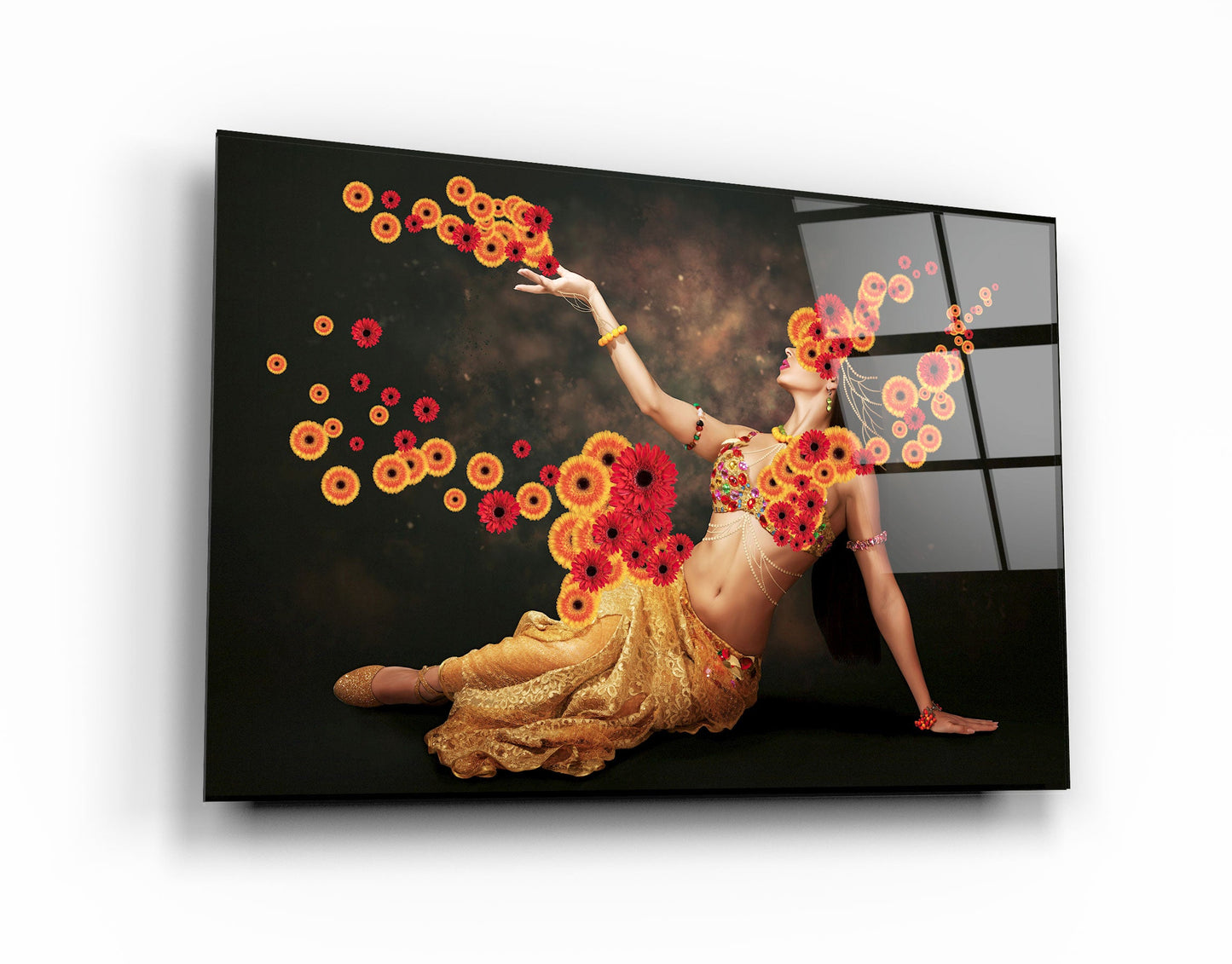 Oriental Dancer - Designer's Collection Glass Wall Art