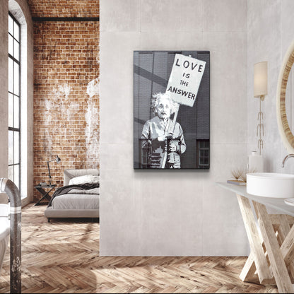 Love is the Answer V2 - Designer's Collection Glass Wall Art
