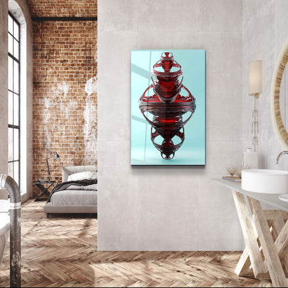 Abstract Modern Design V2 - Designer's Collection Glass Wall Art