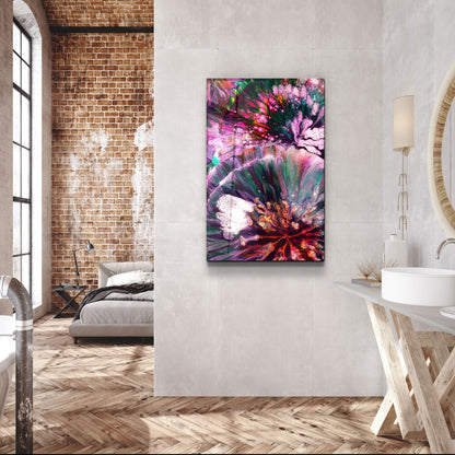 Abstract Colorful Design - Designer's Collection Glass Wall Art