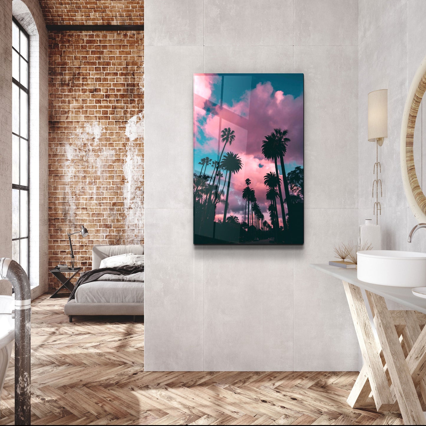 Pink Sky - Designer's Collection Glass Wall Art