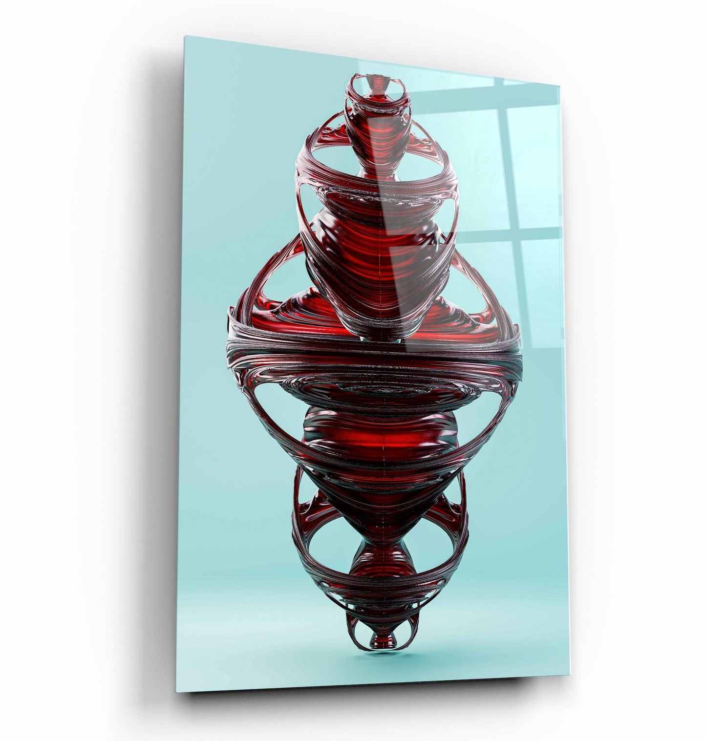 Abstract Modern Design V2 - Designer's Collection Glass Wall Art