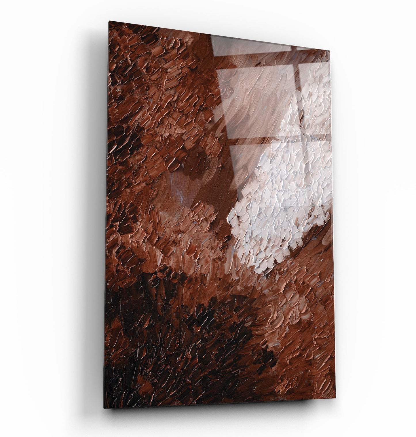 Brown Oil Painting - Designer's Collection Glass Wall Art