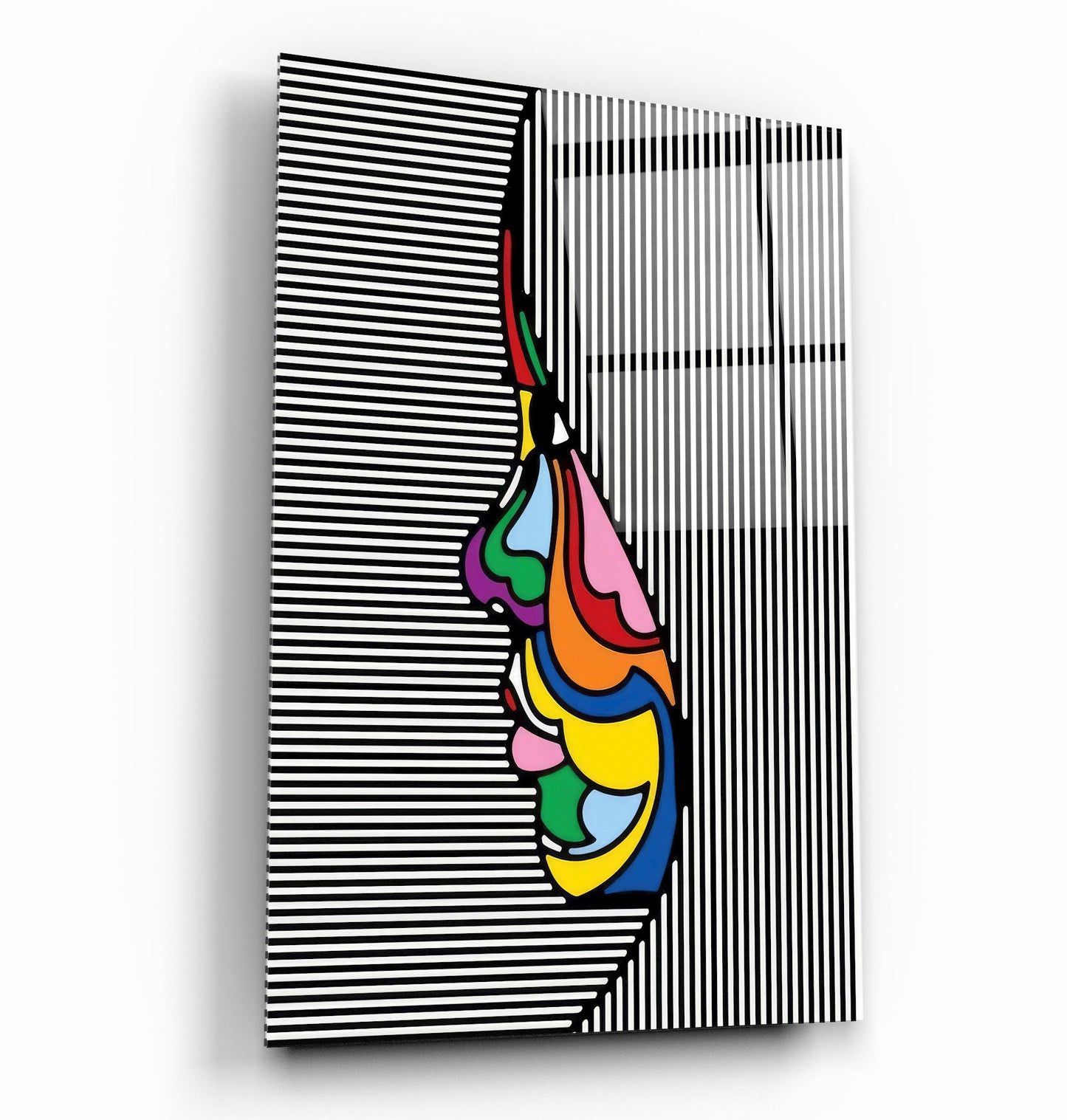 Lines and Face - Designer's Collection Glass Wall Art