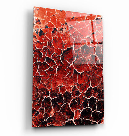 Red Crack - Designer's Collection Glass Wall Art