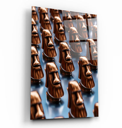 Stone Heads Clones - Designer's Collection Glass Wall Art