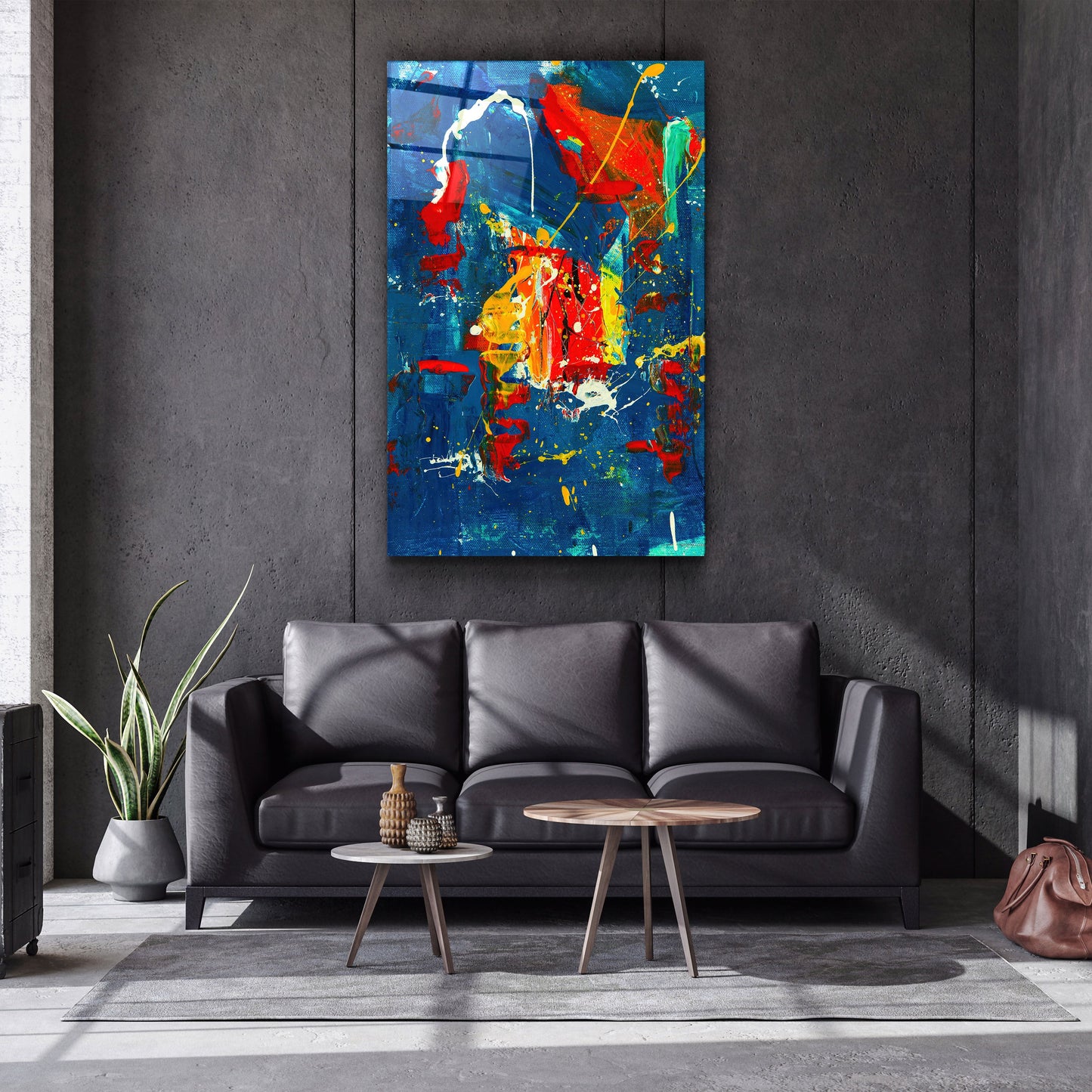 Oil Painting - Abstract - Designer's Collection Glass Wall Art