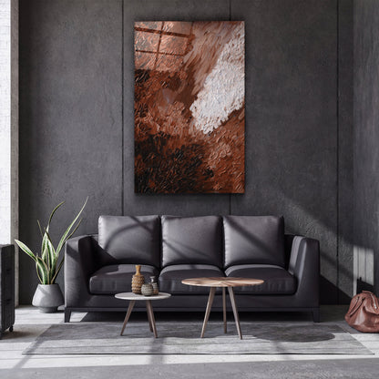 Brown Oil Painting - Designer's Collection Glass Wall Art