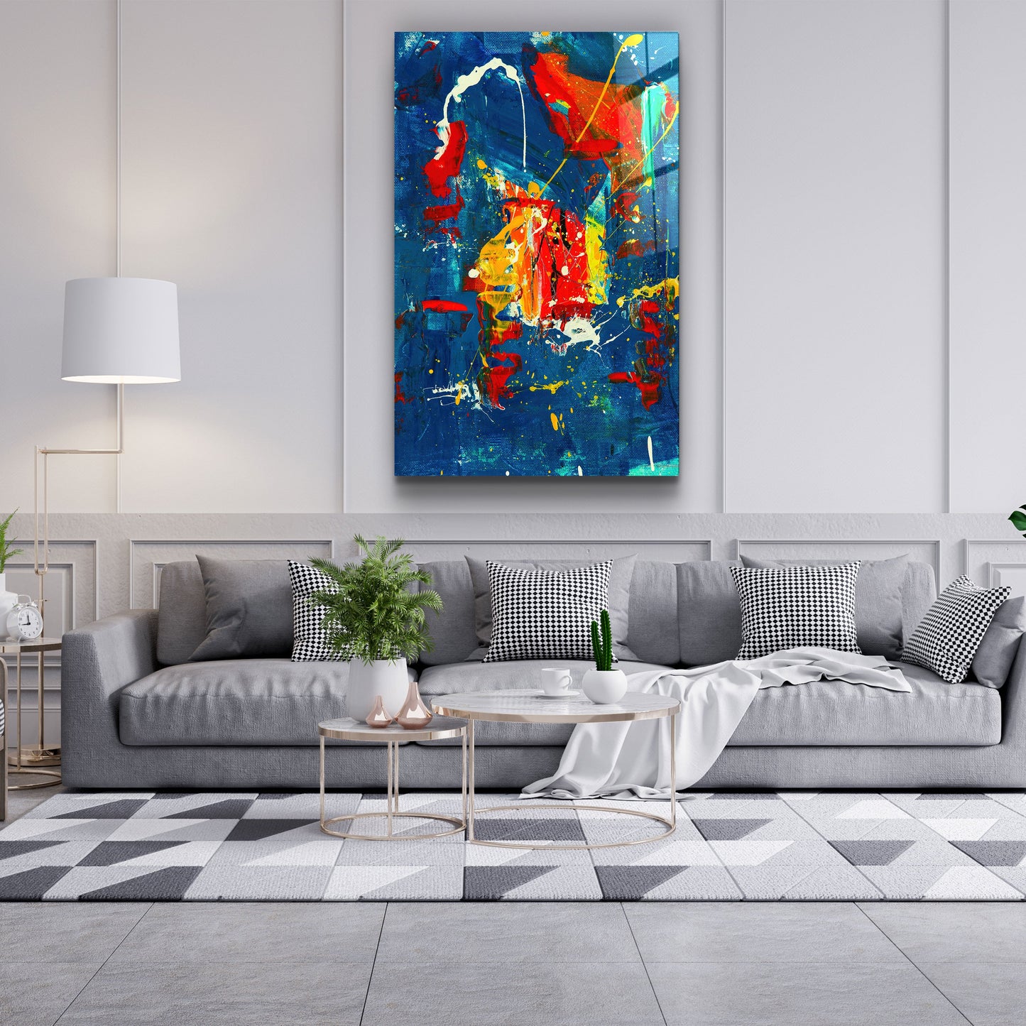 Oil Painting - Abstract - Designer's Collection Glass Wall Art