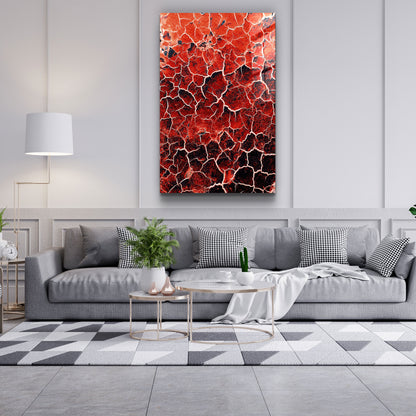 Red Crack - Designer's Collection Glass Wall Art