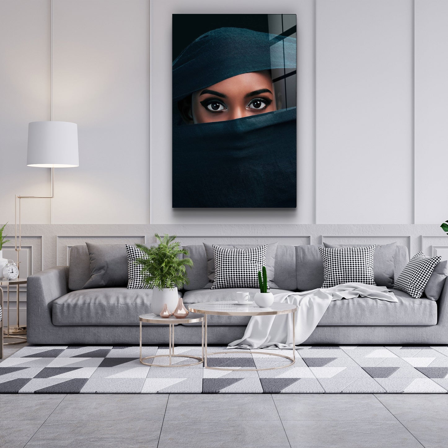 Eyes Under Cover - Designer's Collection Glass Wall Art