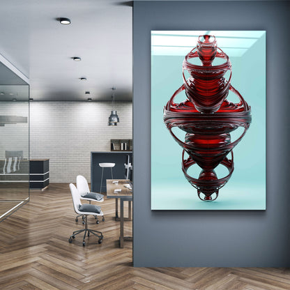 Abstract Modern Design V2 - Designer's Collection Glass Wall Art