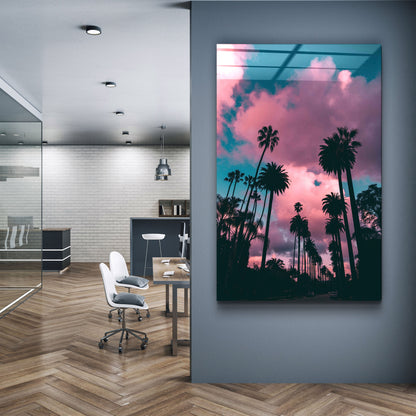 Pink Sky - Designer's Collection Glass Wall Art
