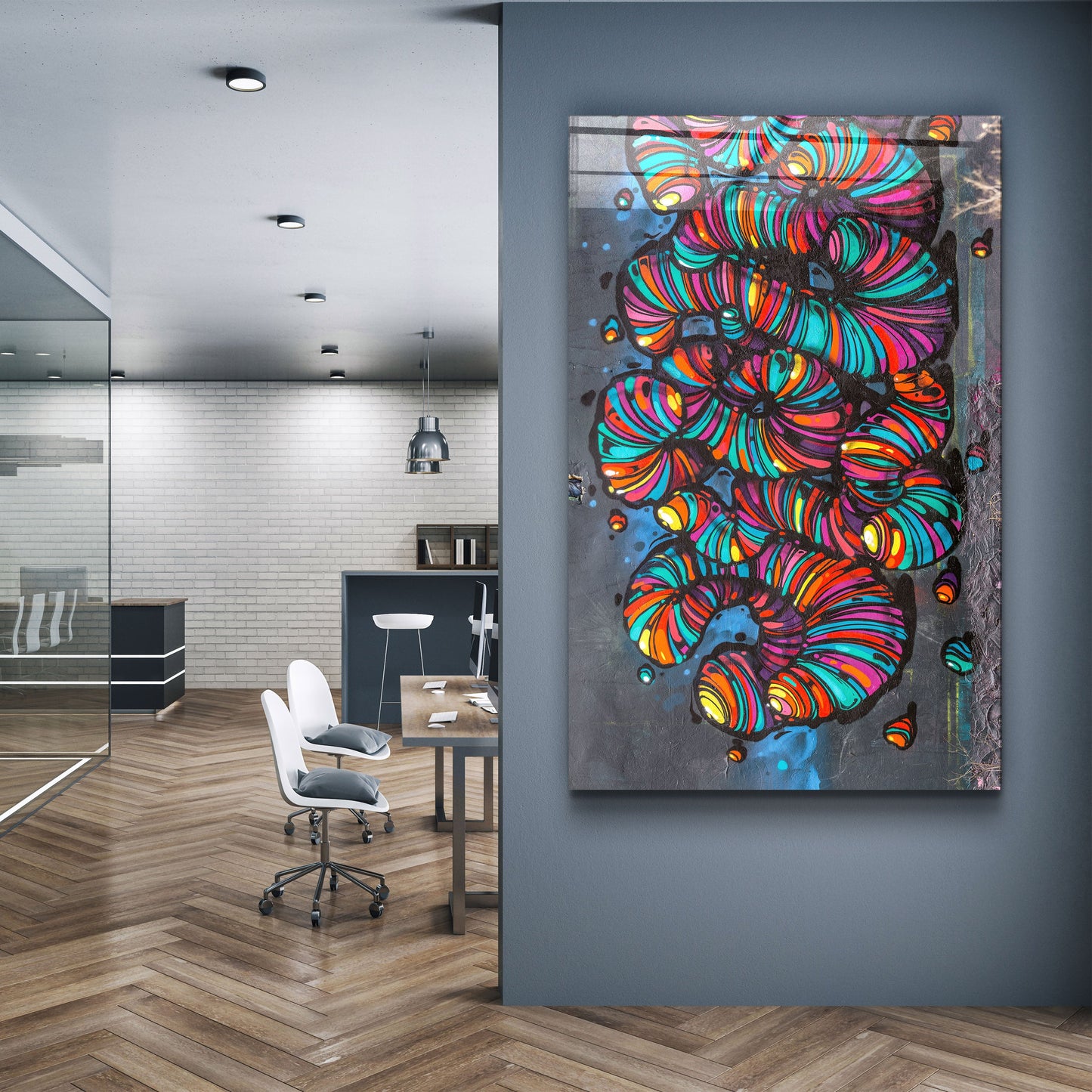 Worms - Designer's Collection Glass Wall Art