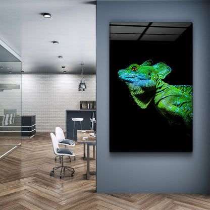 Iguana Green - Designer's Collection Glass Wall Art
