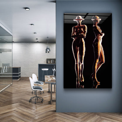 RoboGirlz3 - Designer's Collection Glass Wall Art
