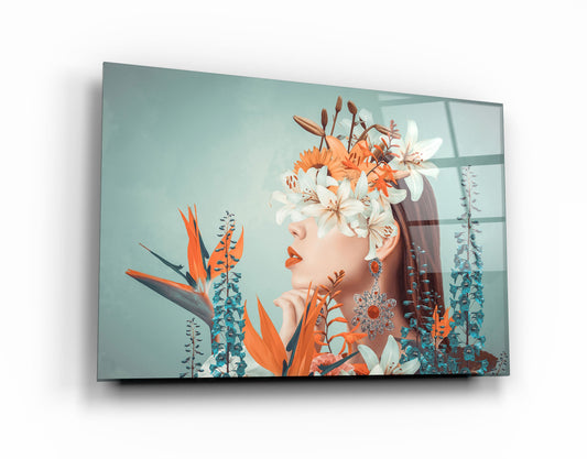 Beauty Head - Designer's Collection Glass Wall Art