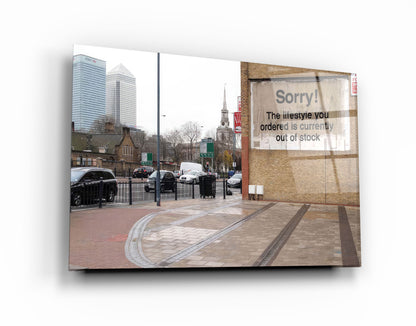 Banksy - Sorry - Designer's Collection Glass Wall Art