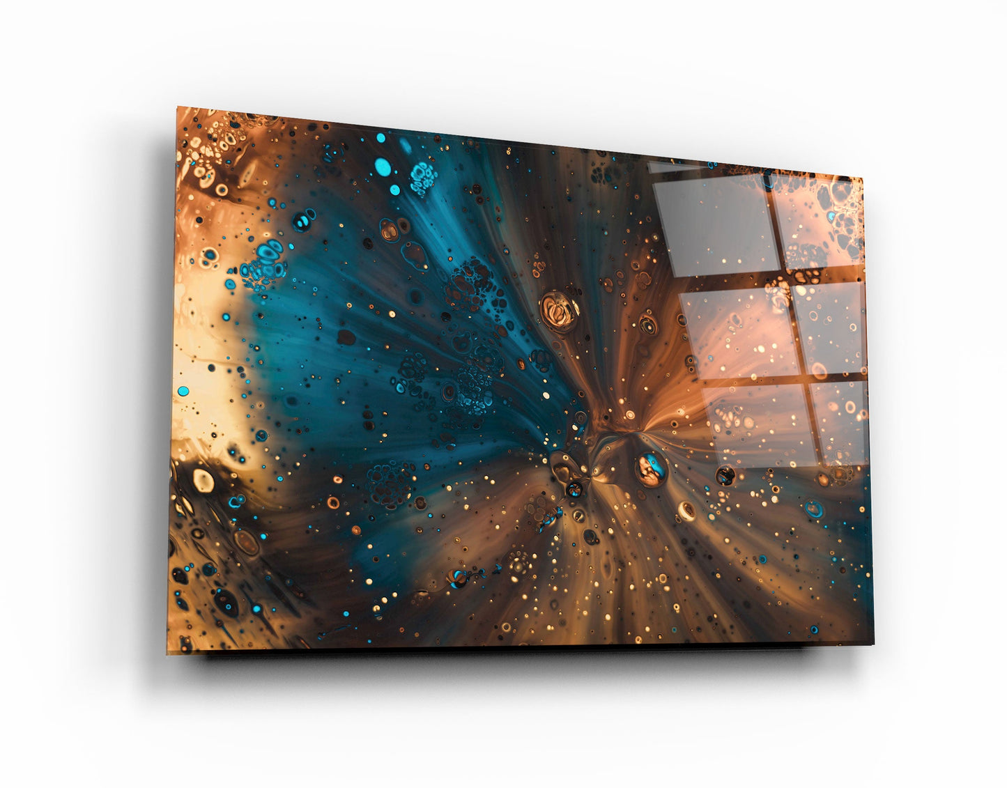 Bronze and Blue - Designer's Collection Glass Wall Art