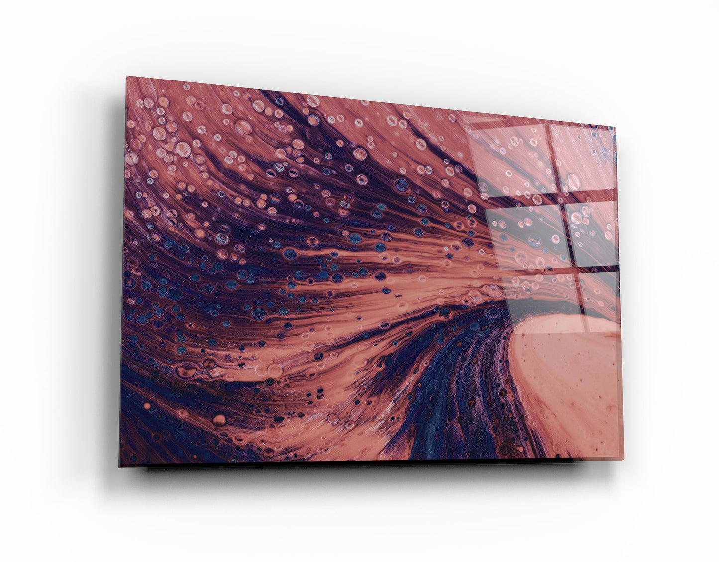 Dusty Drops Light Brown - Designer's Collection Glass Wall Art