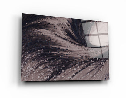 Dusty Drops Gray - Designer's Collection Glass Wall Art