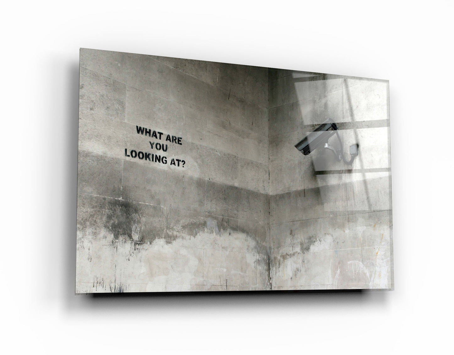 Banksy - What Are You Looking At? - Designer's Collection Glass Wall Art