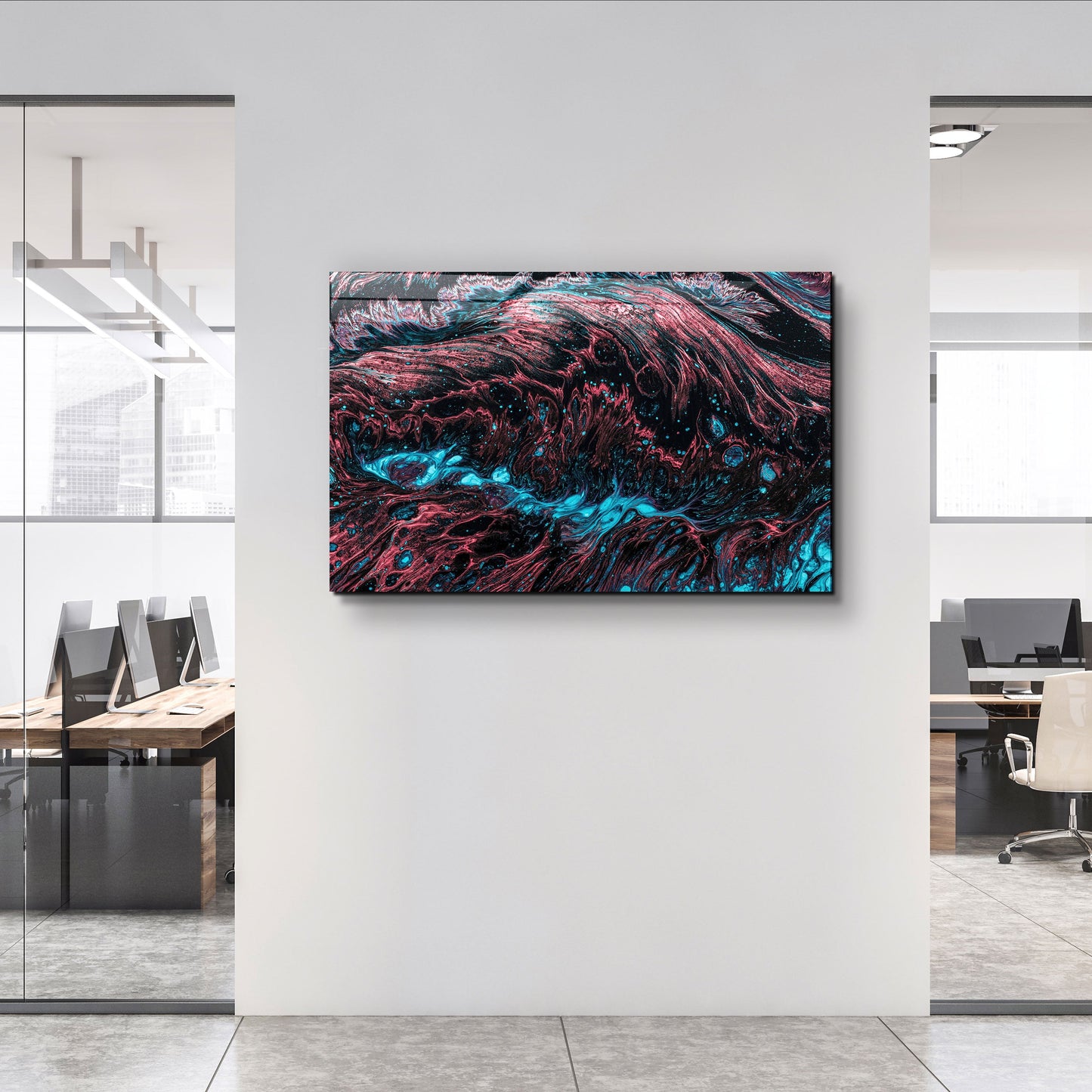 Color Waves - Designer's Collection Glass Wall Art